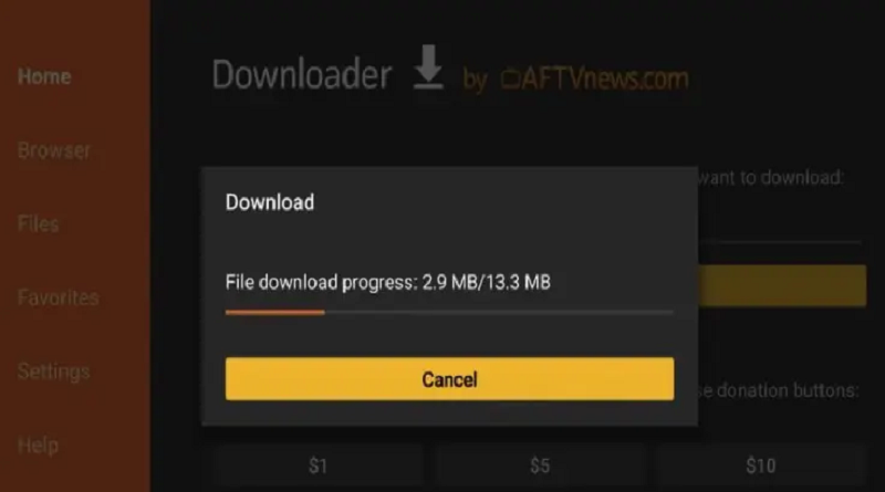 6- Downloading Pelisplus apk for firestick