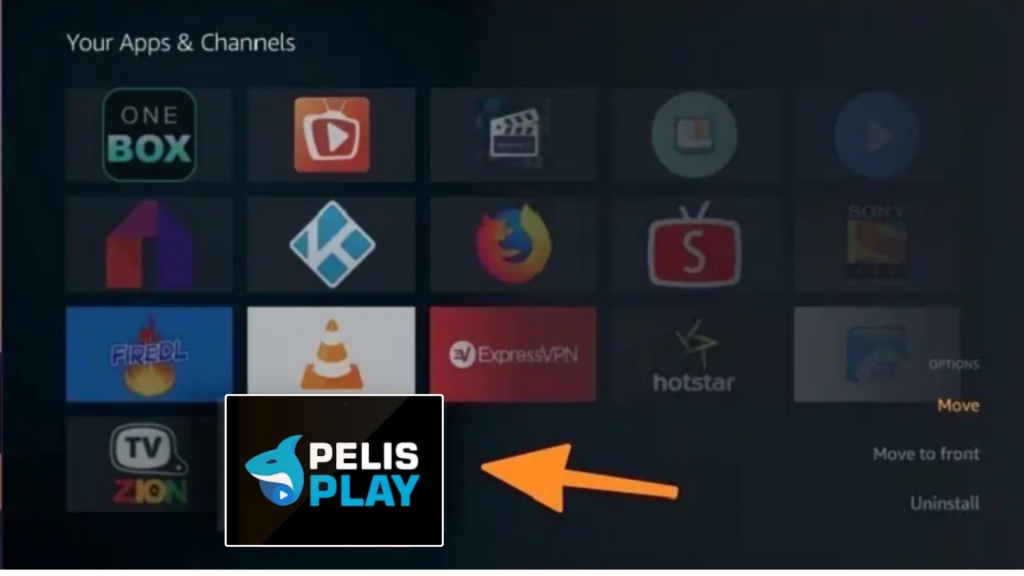 8- Find Pelisplus APK in Your Apps & Channels